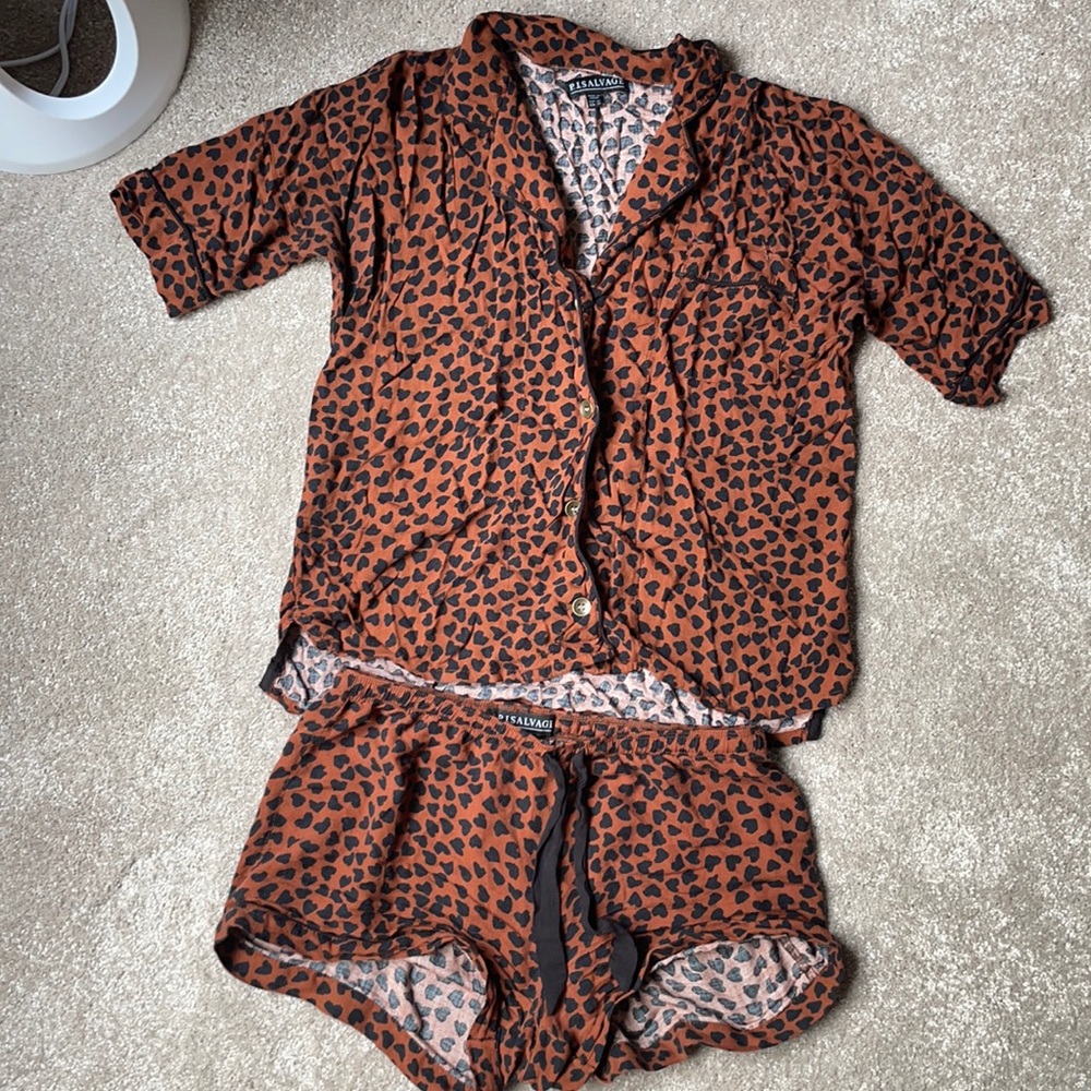 PJ Salvage Heart PJ Set